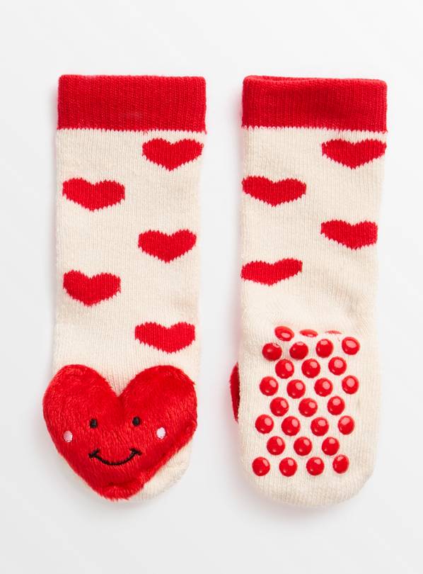 Valentines Day Heart Rattle Socks  6-12 months